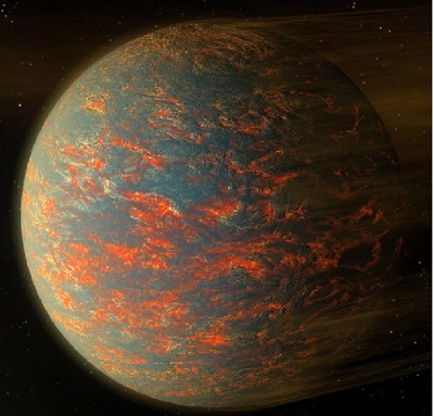 55 Cancri e: चट्टानी एक्सोप्लैनेट के आसपास वायुमंडलीय गैसों का पता लगाया गया